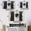 «Sudden Chaos», art mural abstrait noir et blanc, encre liquide-596557393-596557395