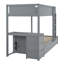 Twin-Over-Twin Bunk Bed With Twin Size Trundle, Storage And Desk, White+Walnut-418853146