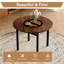 Table de salle à manger minimaliste moderne de 107 cm (42 pouces) et 4 chaises noires en PU, finition bois brun, incrustations en verre couleur thé de 51 cm (20 pouces), étagère transparente pour se détendre, design ergonomique, verre résistant aux chocs et aux hautes températures, cuisine ouverte