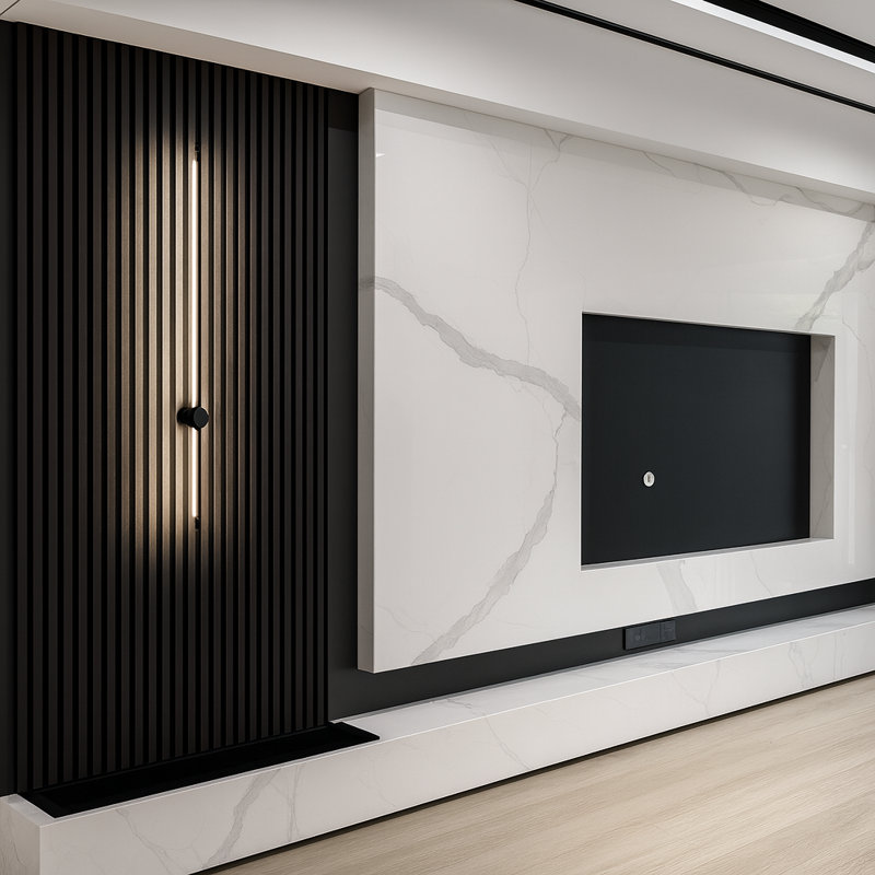 Panneaux muraux 3D en bois L 94 po x l 5,75 po, panneau mural 3D pour décoration murale intérieure, Texture noire
