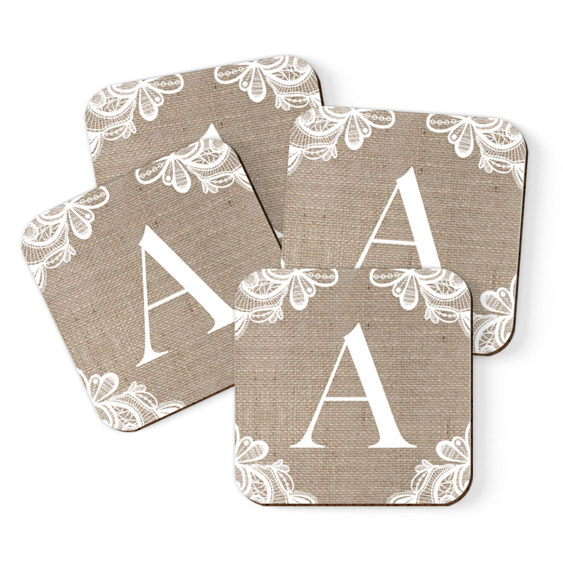 Sous-verres Café à monogramme, A