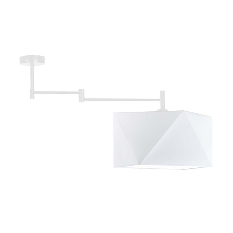 Demarie Semi Flush Mount, White, White