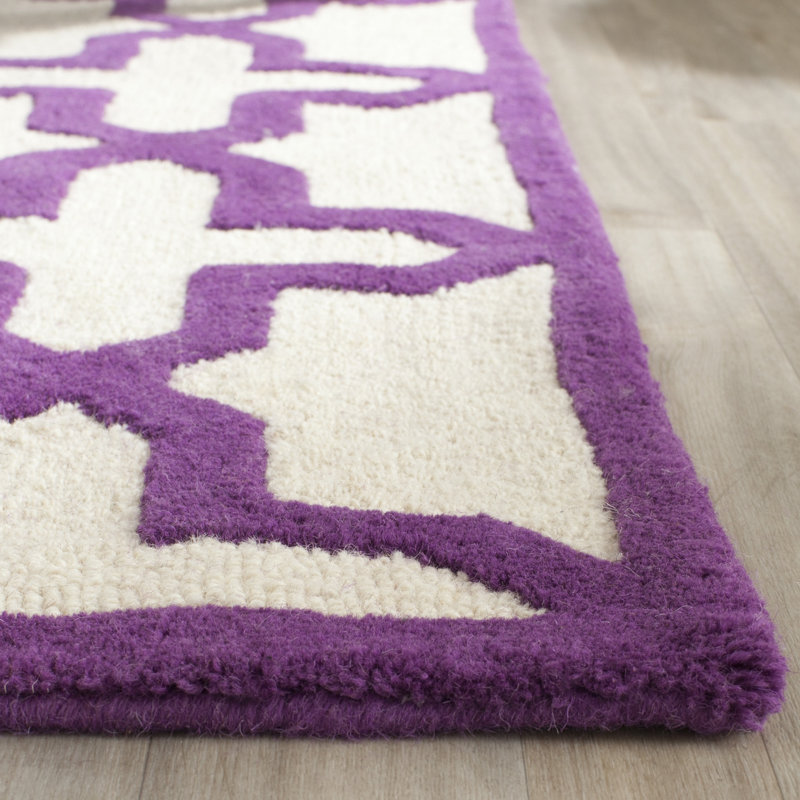 Cambridge Hand Tufted Wool Geometric Rug, Square 6'