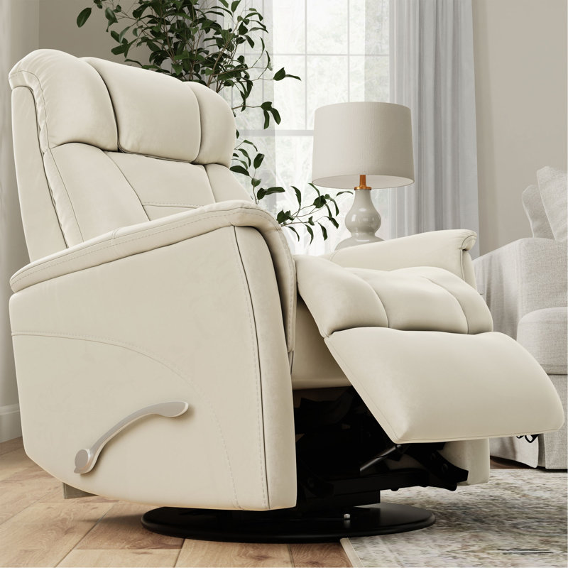Fauteuil inclinable et oscillant Global Home avec appui-tête et repose-pieds réglables manuellement en similicuir Bentley