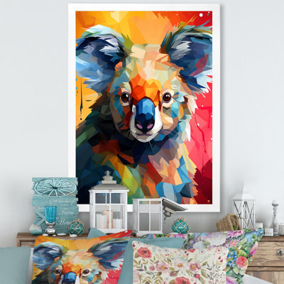 Popart, art mural Koala coloré 2 - Koala