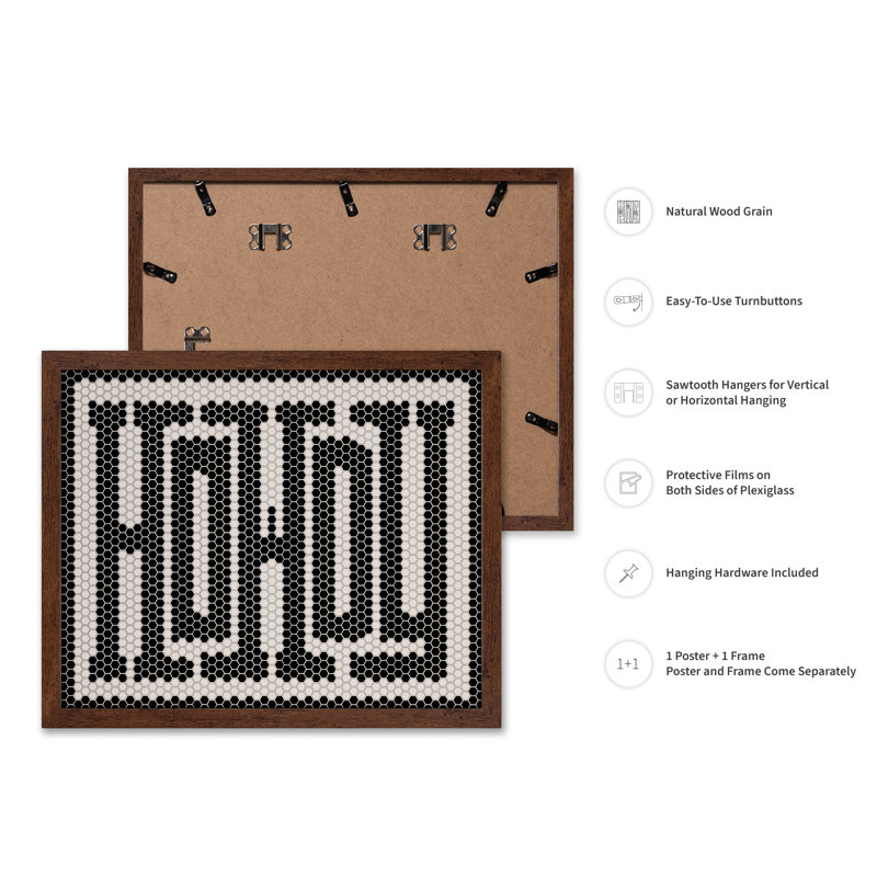 Howdy No3, Poster, 16"H x 20"W, Brown Framed