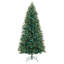 Arbres de Noël naturels verts pré-éclairés avec lumières multicolores arc-en-ciel, options 6,5 pi et 7,5 pi avec base en métal-2016230698