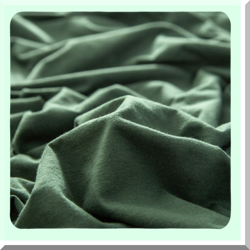 Forest Green Cotton Comfort Pillowcases - Set of 2, Super Soft Jersey Knit, Breathable Queen Size 20" x 30", Comfy Bedding Essentials