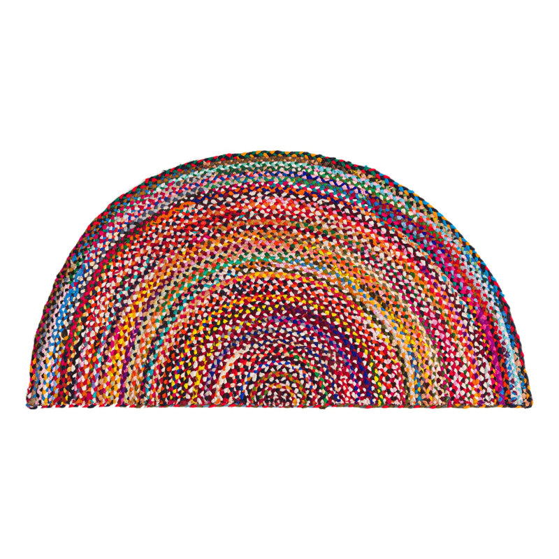 Marcantel Performance Cotton Abstract Indoor Rug, Semi Circle 3'1" x 6'1"