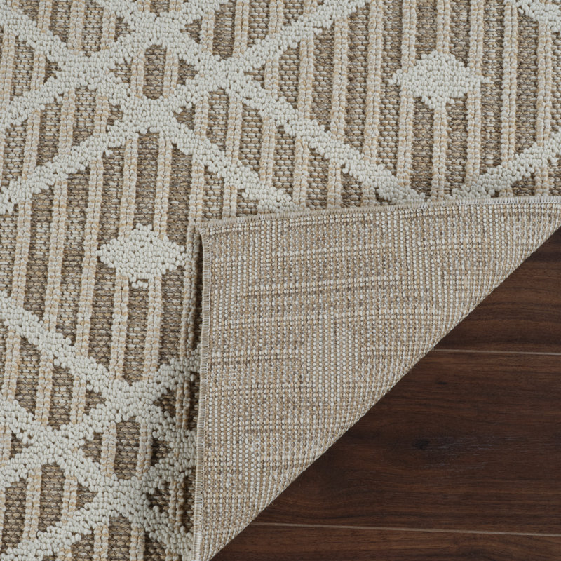 Latacha Area Rug with Non-Slip Backing, Rectangle 3'11" x 5'7"
