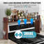 Spice Rack Shelf for Kitchen Stove, Over The Stove Shelf with 4 Hooks,(Walnut)-1469370681