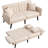 Small comfortable fabric sofa with adjustable backrest and armrests-309732190