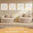 58.28" W Round Chaise Lounge Chair with 3 Toss Pillows-197805626