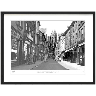 York, Low Petergate 1949 by Francis Frith - Single Picture Frame Print