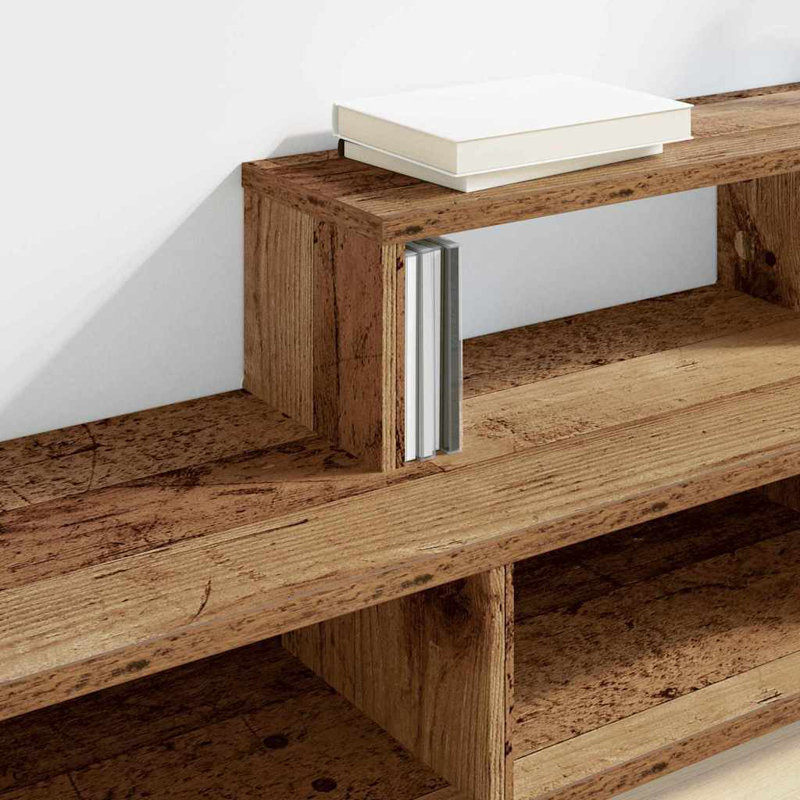 TV Stand, 28.5cm H x 120cm L x 25cm W, Brown