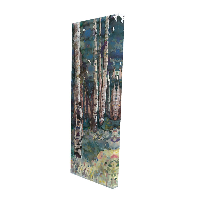 Bouleaux, art sur toile | Illustration illustrative d'arbres décoratifs pour la maison