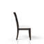 Chaise d'appoint rembourrée chocolat avec structure en mélange de bois et de tissu