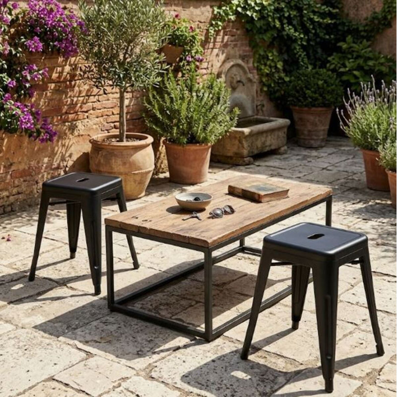 Tabouret en métal Ivanna (ensemble de 2)