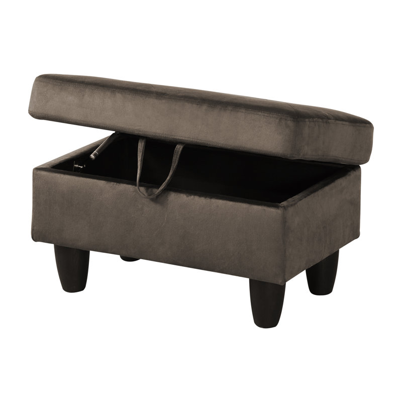 Halid Wide Sofa & Chaise with Ottoman, Left Hand Facing, Light Gray Microfiber