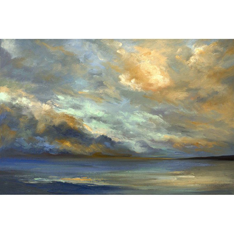 April Coastal Clouds by Sheila Finch - Wrapped Canvas Painting, 51cm H x 76cm W x 3.8cm D