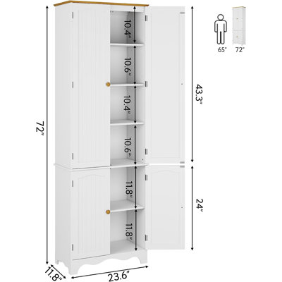 Red Barrel Studio® 72'' Kitchen Pantry & Reviews | Wayfair