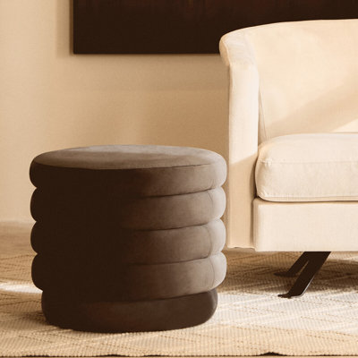 Carolanne 49 cm W Round Footstool