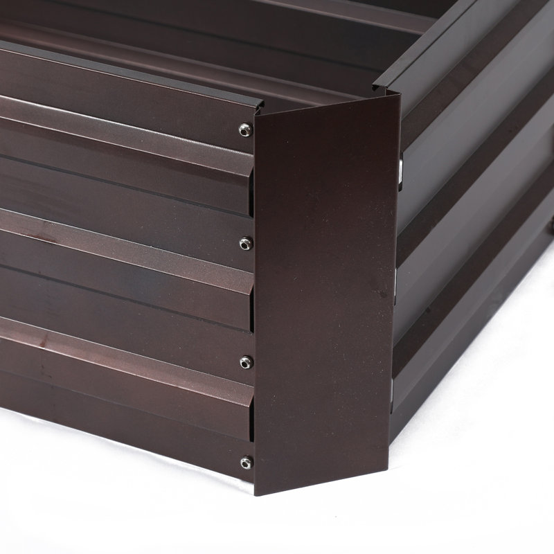 Severson 31.5" Industrial Metal Raised Garden Bed, 11.8" H x 31.5" W x 19.7" D