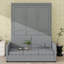 Grand lit escamotable mural avec coussin moelleux