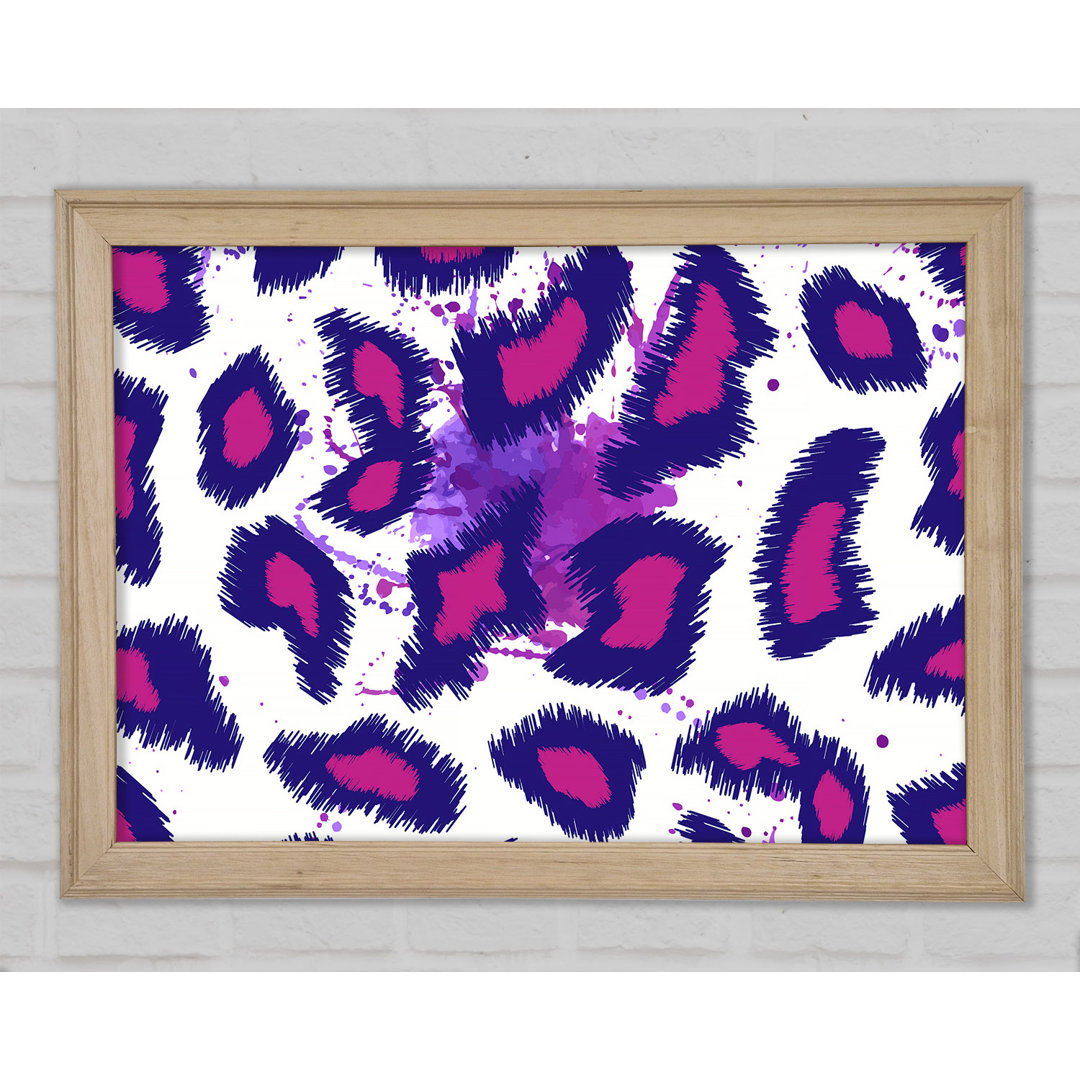 Gerahmtes Leinwandbild Pop Art Leopard Print