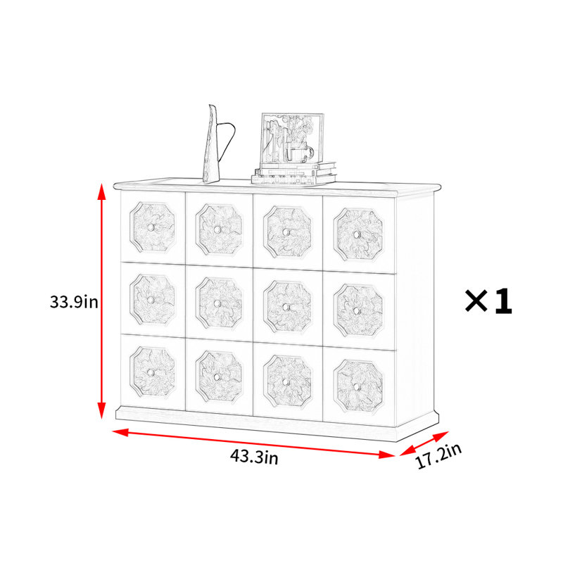 Commode décorative française rétro