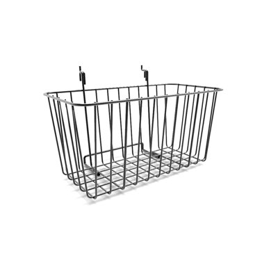 12 X 6 Wire Rectangular Basket For Gridwall Or Slatwall - Black 0F96F9E382B643938238DDF980A55172