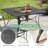 9 Piece Patio Dining Set, Outdoor Dining Table And Chairs Set For 8, 8 Swivel Chairs, 1 Iron Square Table With Adjustable Umbrella Hole (1.57"-1.97"), Patio Furniture Set For Deck, Backyard, Lawn, Poolside, Brown/gray/blue-109334041