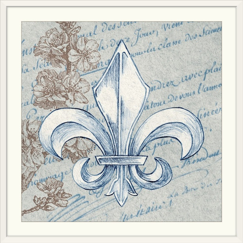 « french fleur de lis i », impression, H 16 po x l 16 po x P 1,5 po, Toile