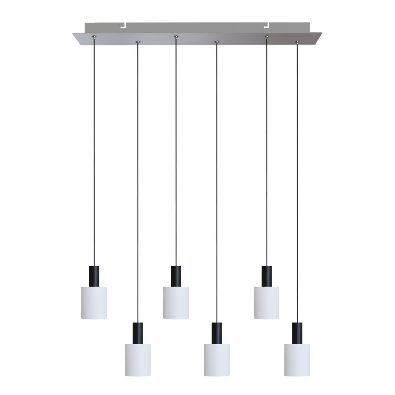 Essoura 6 - Light Cluster Pendant, Black/White