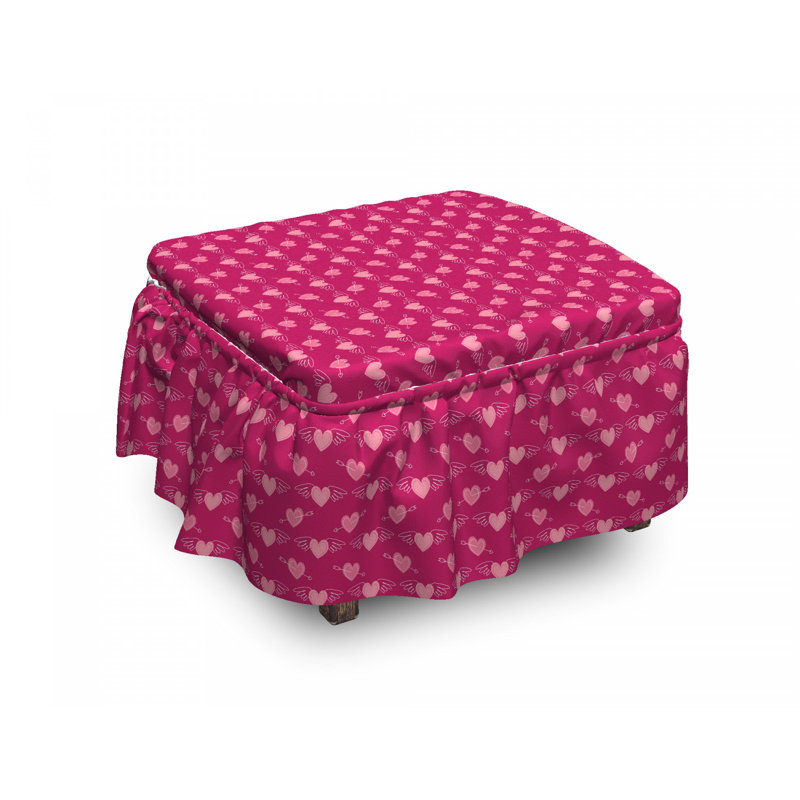Housse pour repose-pieds doodle love