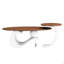 Ensemble de 2 tables basses Nesting, ensemble de tables basses orales et rondes, table