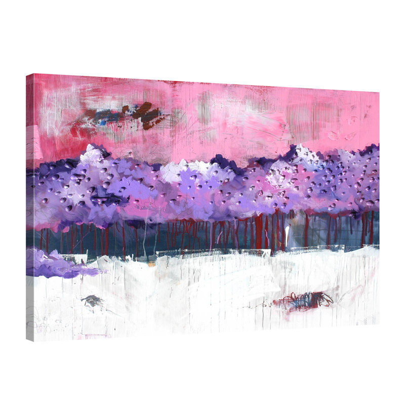 Cotton Candy Forrest by Kent Youngstrom - Wrapped Canvas Painting, 30cm H x 41cm W x 4cm D