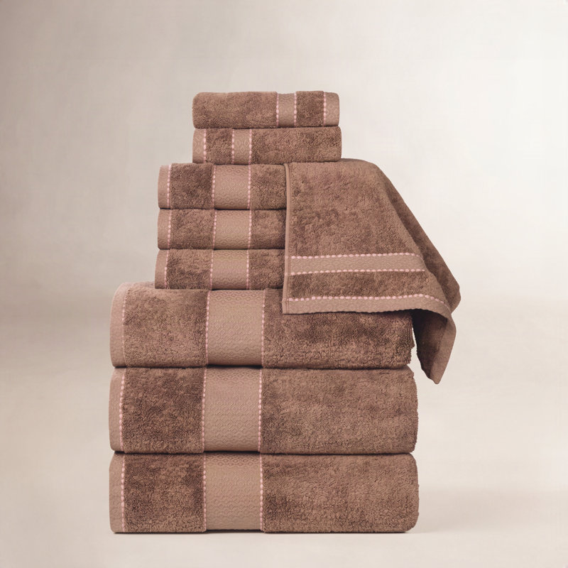 Ensemble de serviettes en coton égyptien 9 pièces Niles, Chocolat