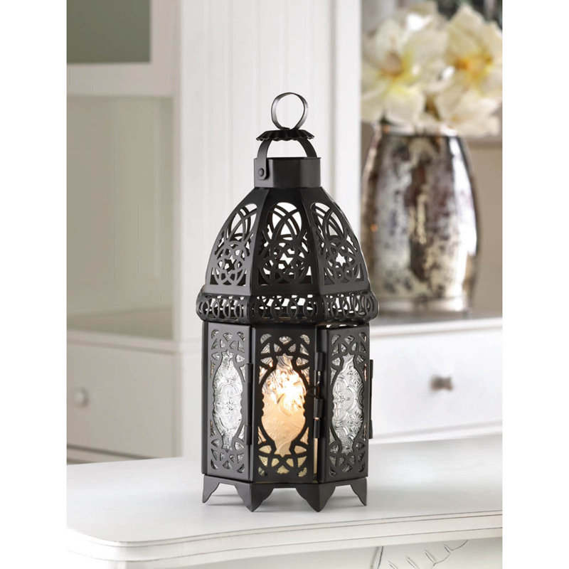 LAMPE À BOUGIE MAROCAINE, Noir, noir, noir, noir