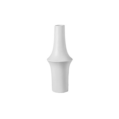 Ceramic Round Vase Matte Finish White-13.25"H