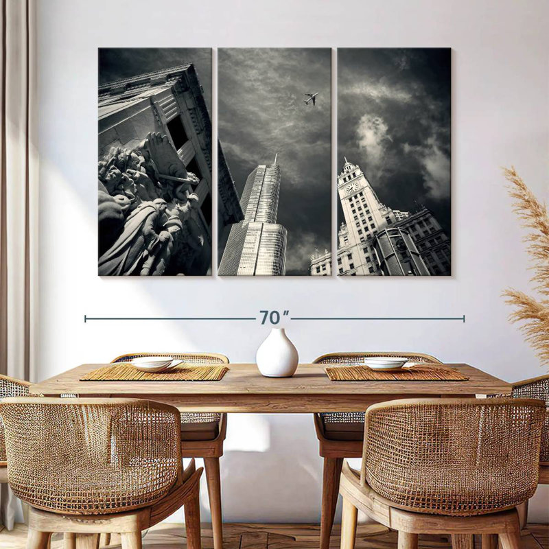 Sireci Plane Over Chicago, 28" H x 45" W