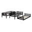 Lit superposé triple en bois d'hévéa avec deux échelles intégrées, garde-corps, lit simple superposé sur lit simple, lit superposé triple amovible-2108955576
