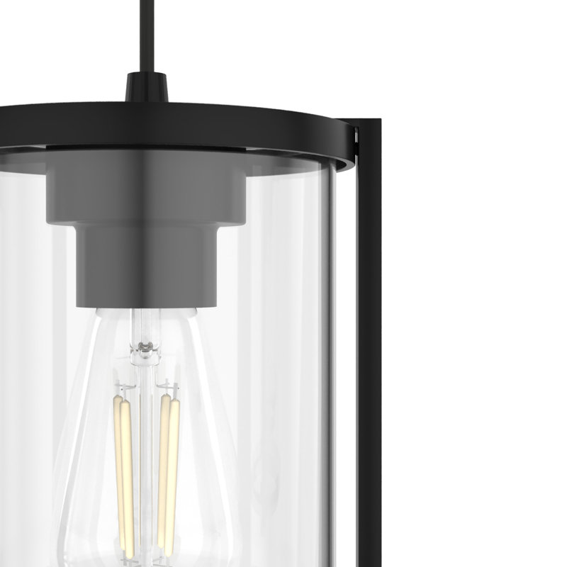 Luminaire suspendu linéaire à 3 lumières pour îlot de cuisine Astwood, Noir mat