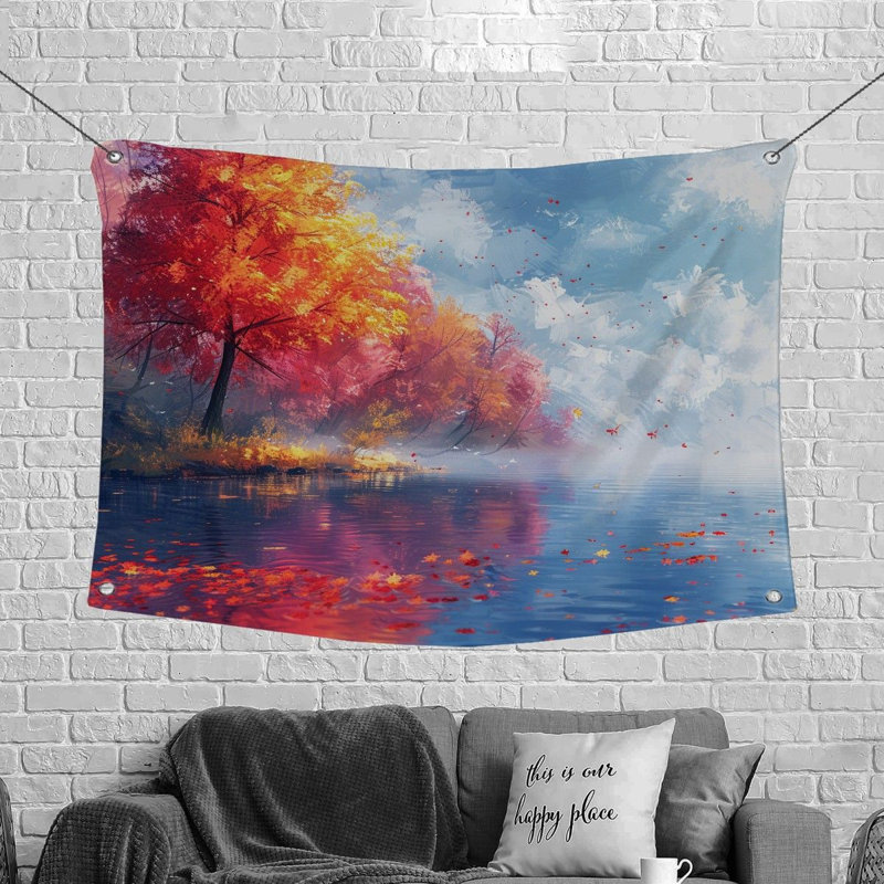 Microfiber Fabric Tapestry, 88" H x 104" W