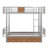 Twin XL Over Twin XL Metal Bunk Bed With MDF Board Guardrail And 2 Drawers-112787343