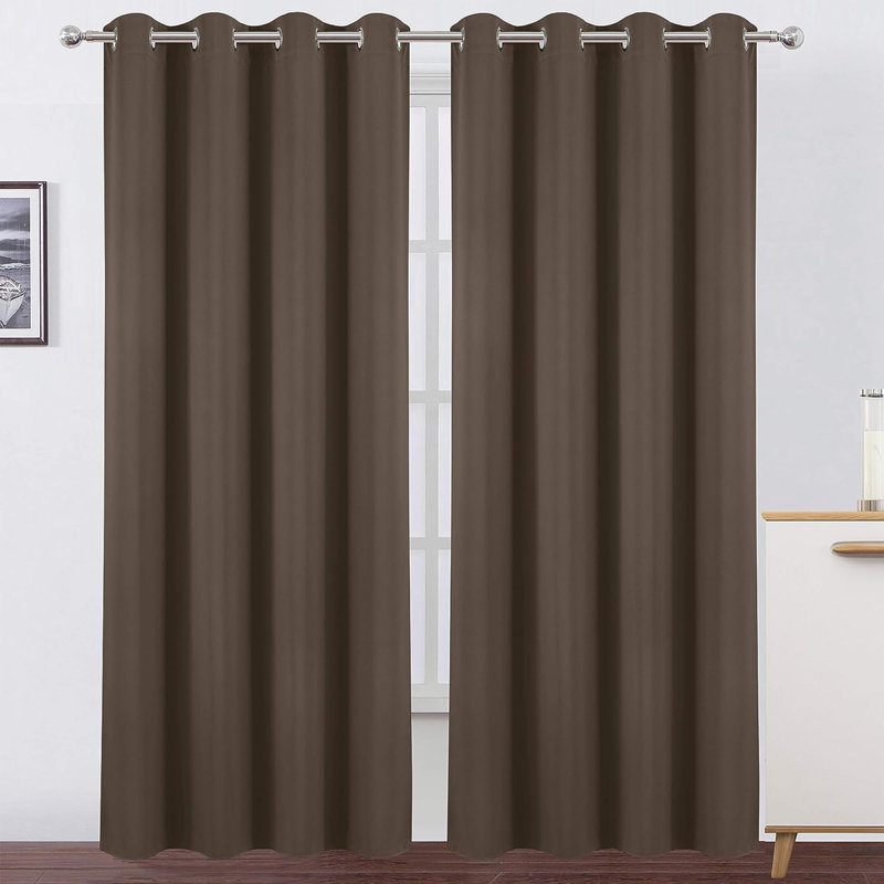 Ogata Room Darkening Curtain Single Panel, Navy, 42' W x 63" L