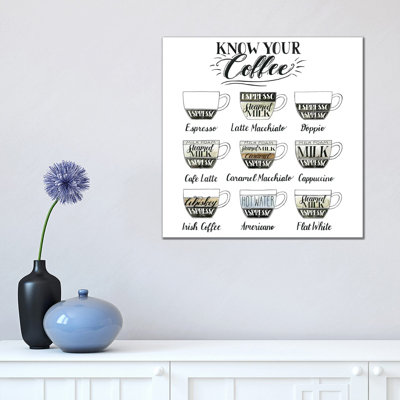Coffee Chart by Grace Popp - Wrapped Canvas Print
