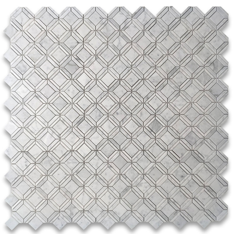 11" x 11" Marble Random Mosaic Wall & Floor Tile