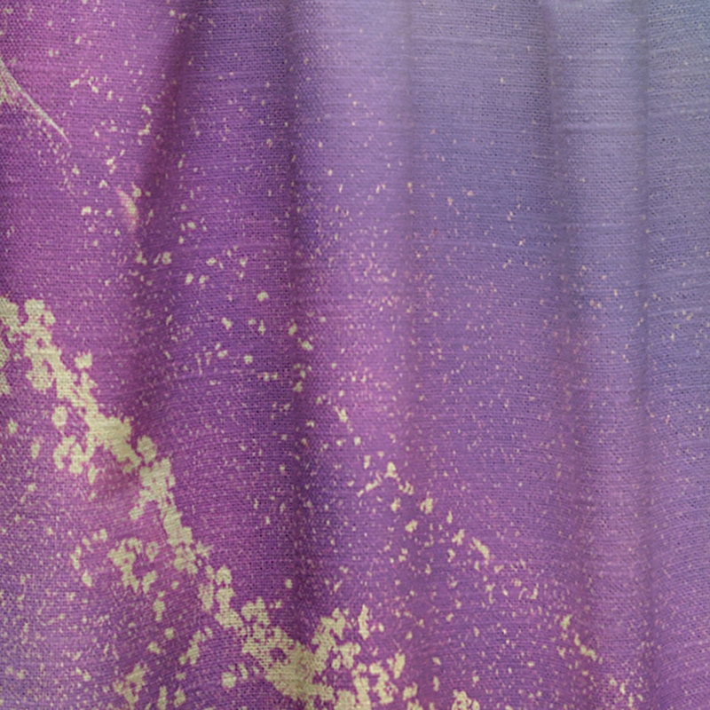 Fuchia liquide mauve et bleu Art VI - Rideau moderne - Velours obscurcissant - 1 panneau, L 52 po x L 95 po