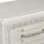 Table de chevet avec USB, blanc crème